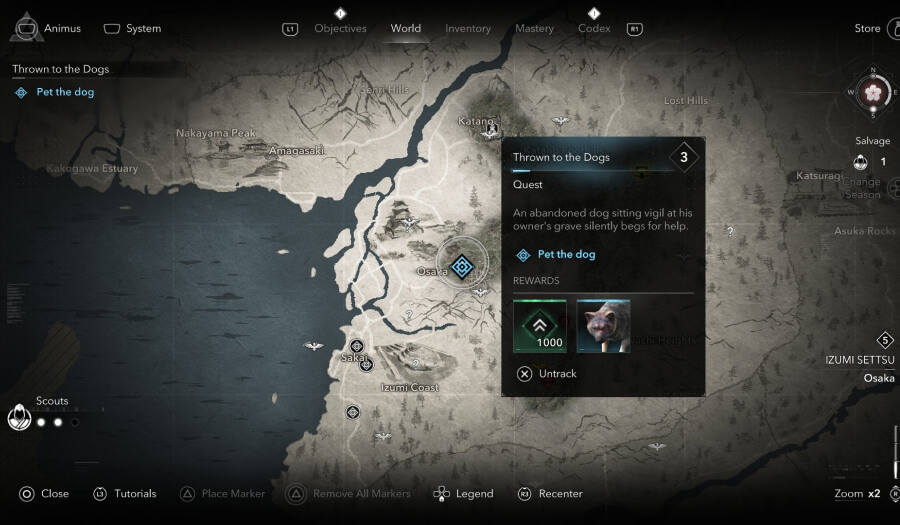 Assassin's Creed Shadow Thrown to the Dogs